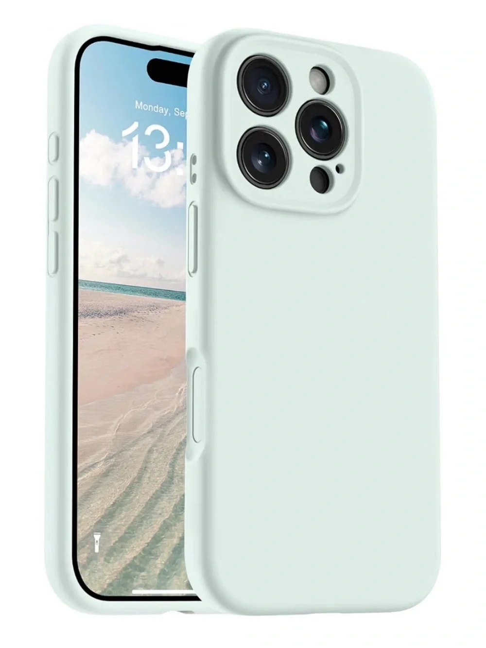 MagSafe-Compatible Magnetic Phone Case 16 Pro Max 3in 1 - Mint Green